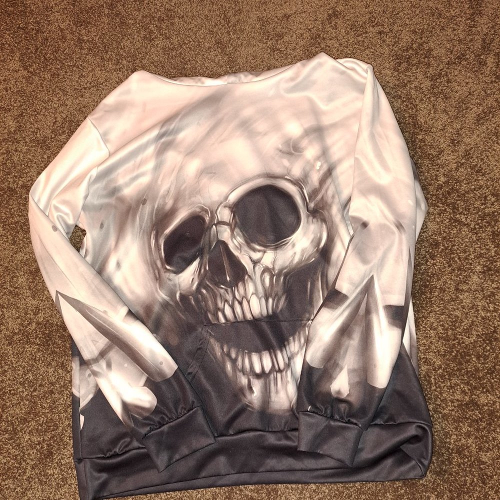 Awesome Skull-All Over Print Unisex Hoodie size XXL/XXXL - Picture 7 of 11